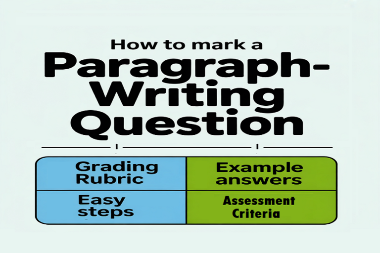How to Mark a Paragraph-Writing Question